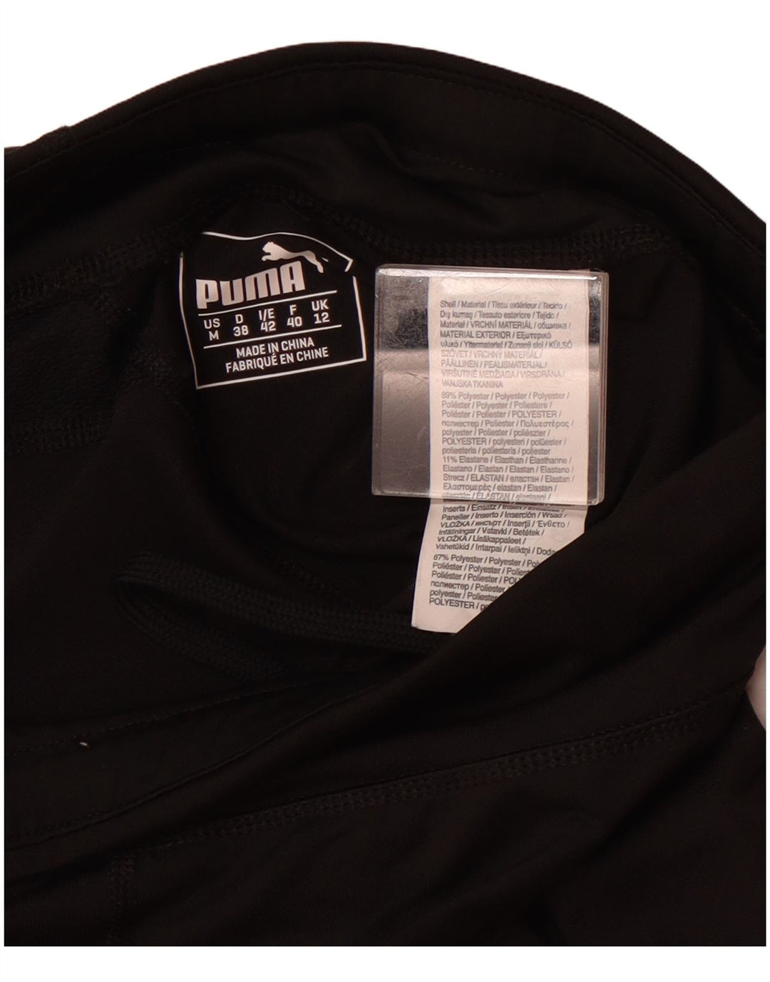 Damskie legginsy Capri Puma UK 12, poliester w kolorze średniej czerni