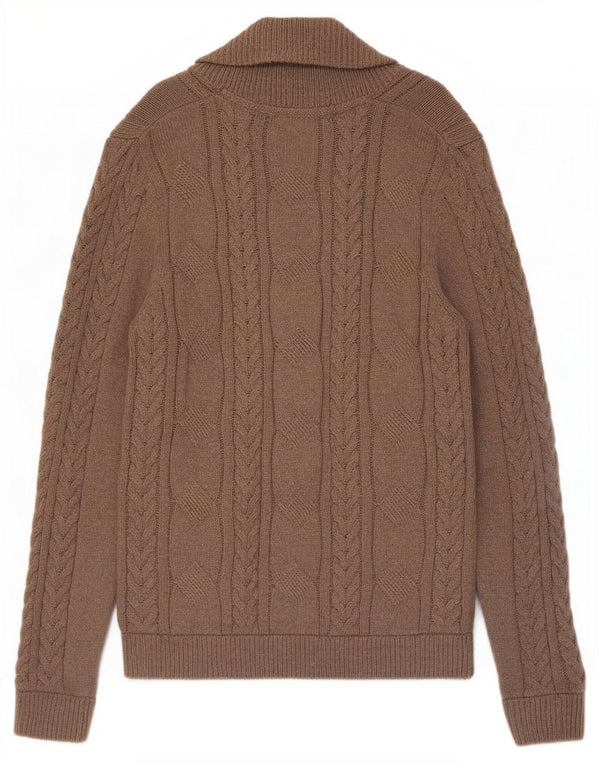 Męski sweter rozpinany Ted Baker, rozmiar 4, duży, brązowy, bawełniany