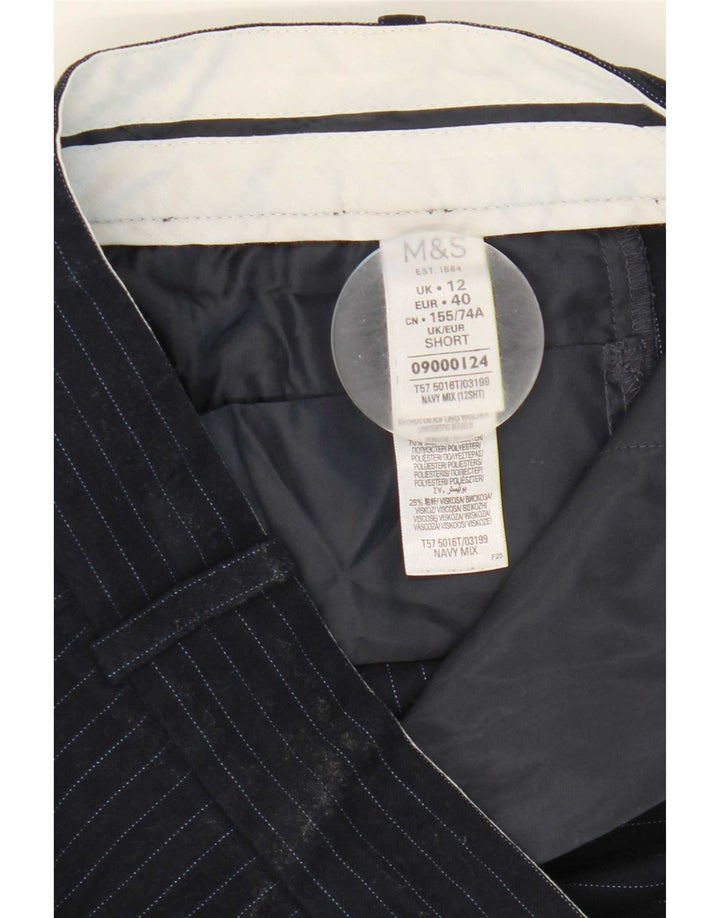 Damskie spodnie garniturowe Marks & Spencer UK 12 Medium W32 L27 Granatowe