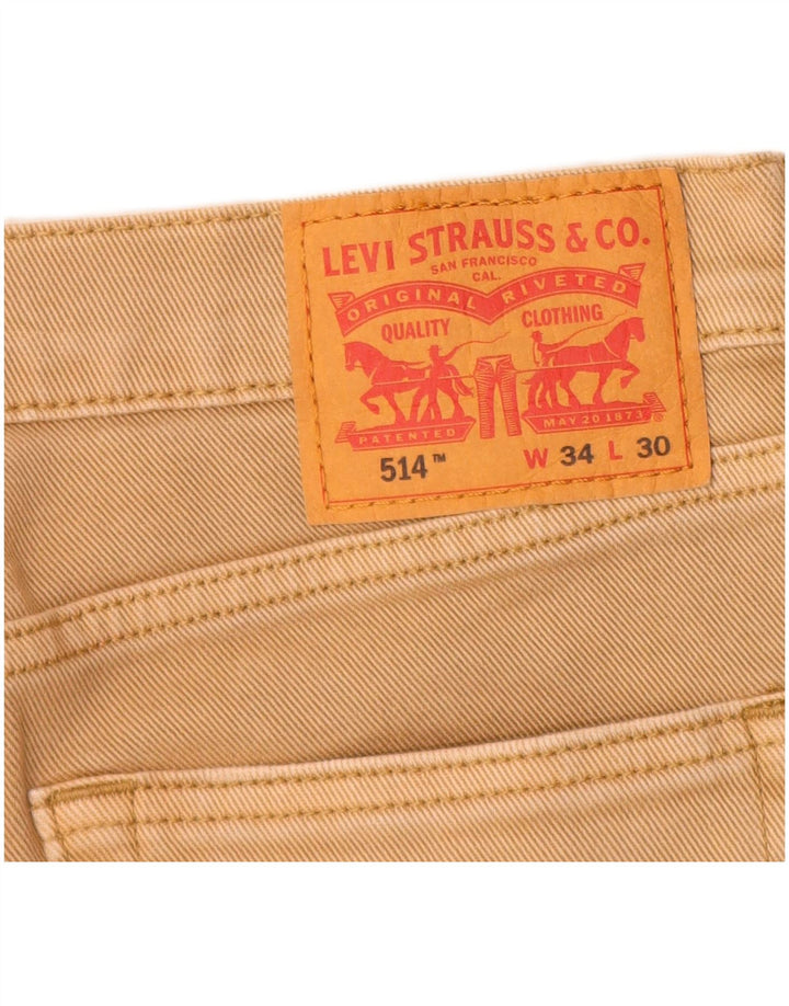 Męskie spodenki jeansowe Levi's 514 W34, duże, beżowe, bawełniane