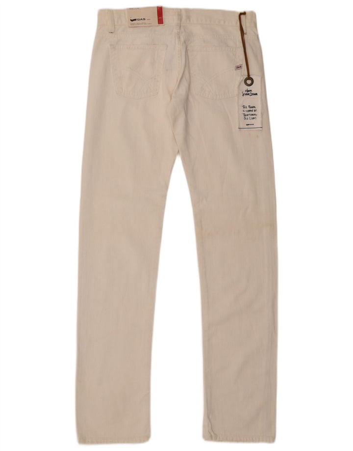 Damskie jeansy Gap W28 L34 w kolorze złamanej bieli, bawełniane