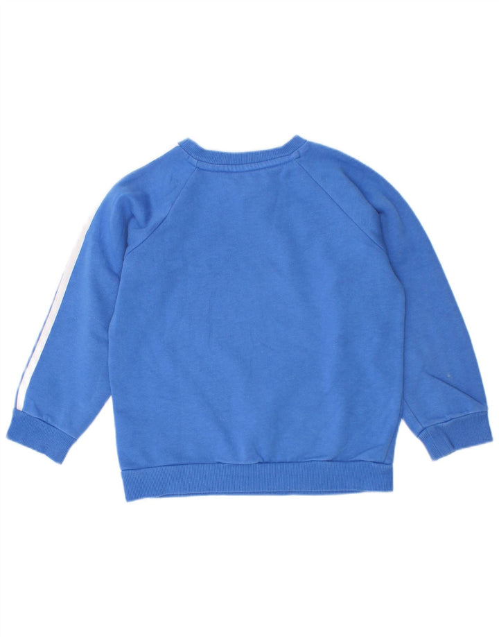 Bluza chłopięca Adidas z grafiką, 2-3 lata, niebieska bawełna