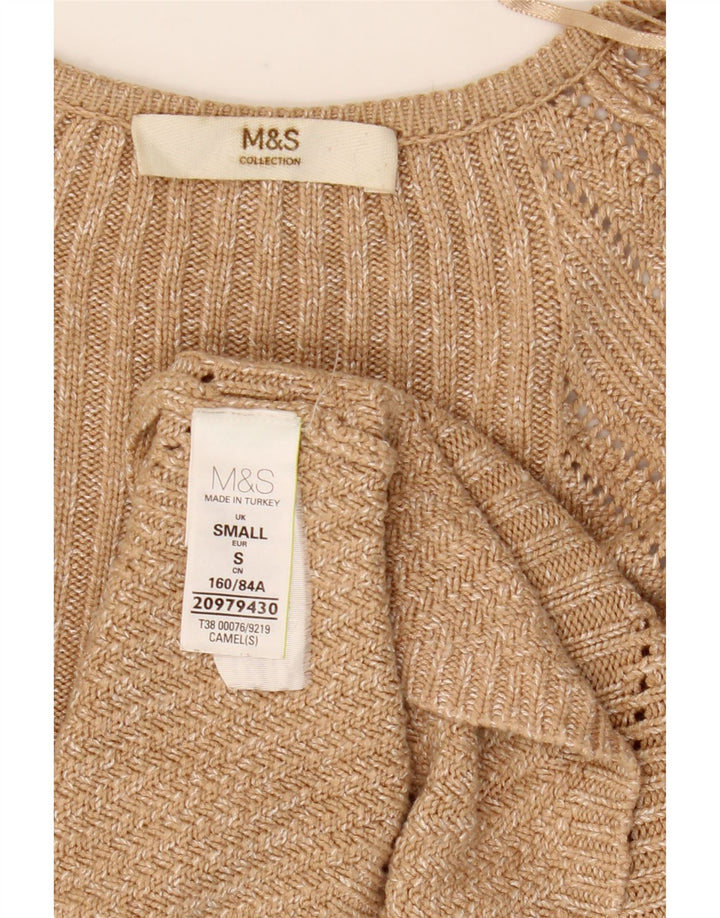 Marks & Spencer Damski sweter oversize UK 10 Small Beige Flecked