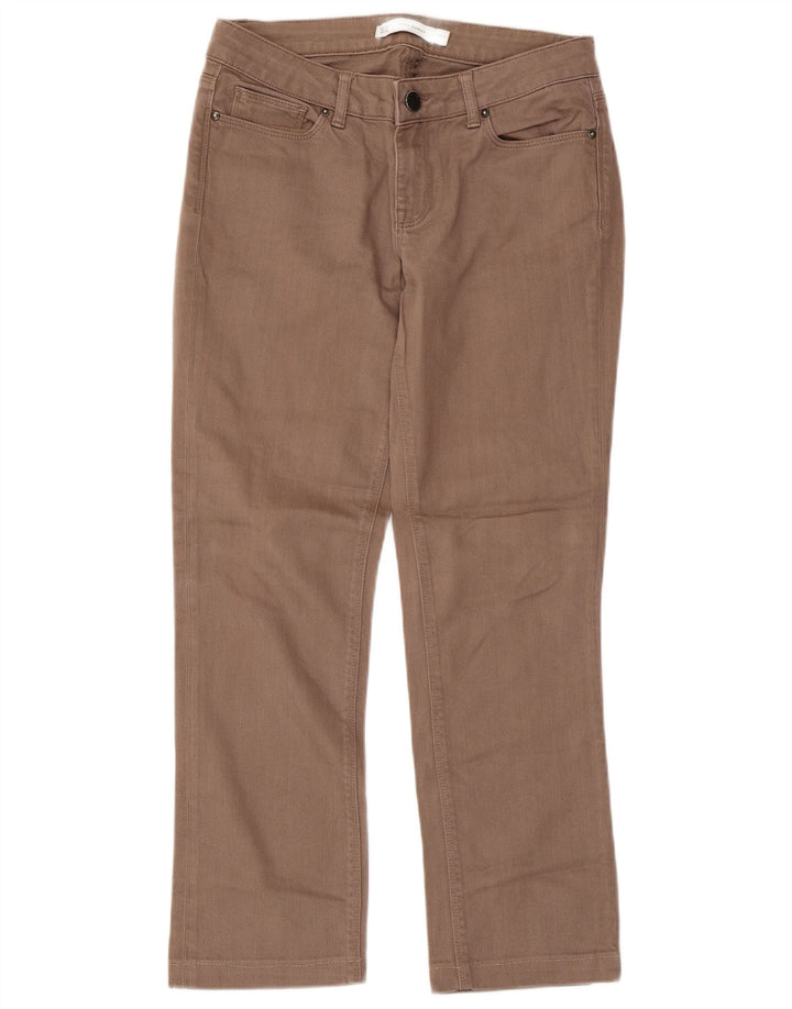 Damskie proste dżinsy ZARA EU 38 Small W28 L26 Brązowa bawełna