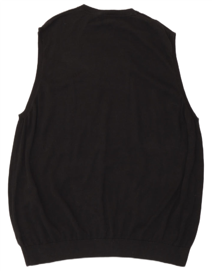 Marks & Spencer Męski podkoszulek bez rękawów, 4XL, czarny, bawełniany