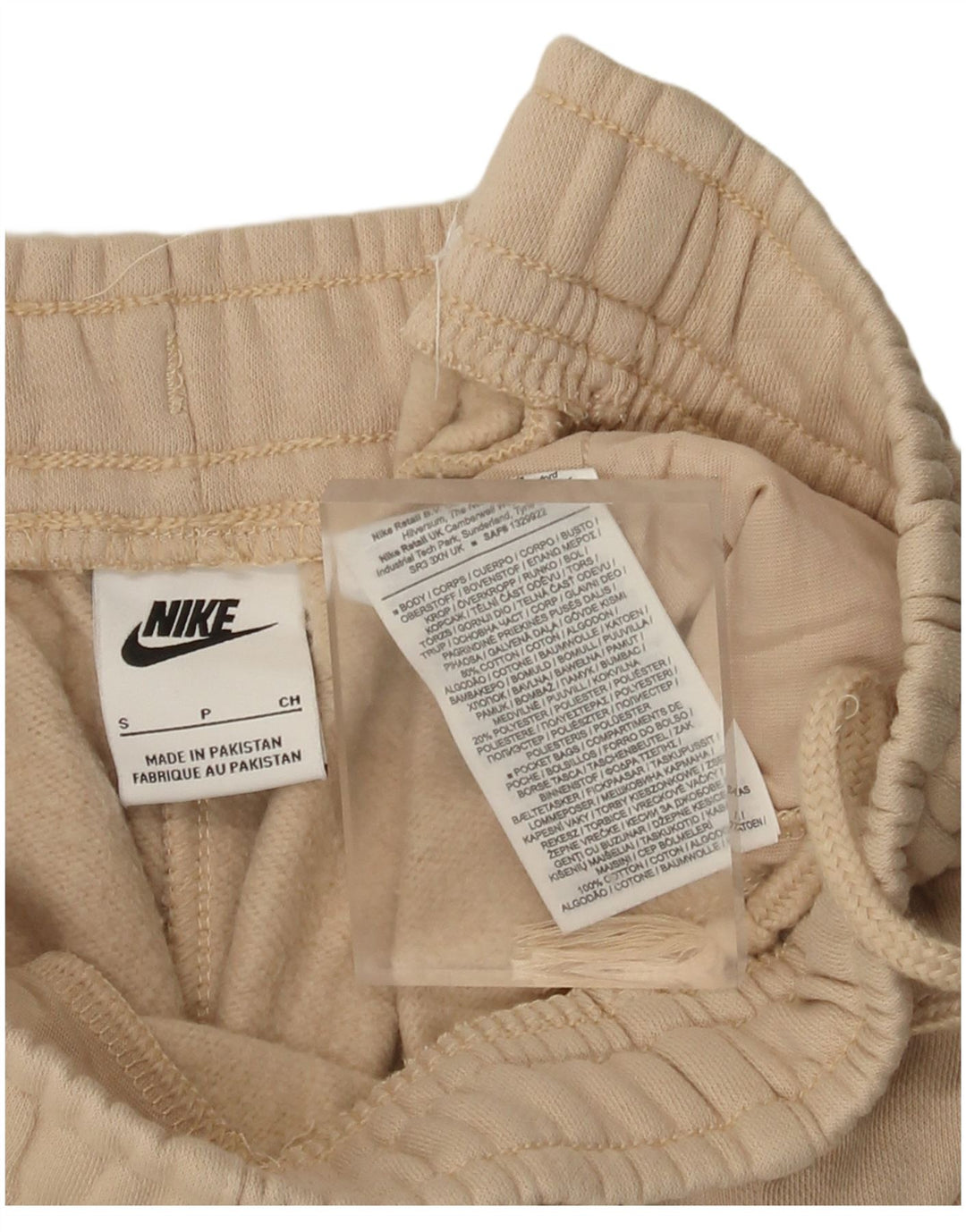 Męskie spodenki sportowe Nike, małe, beżowe, bawełniane