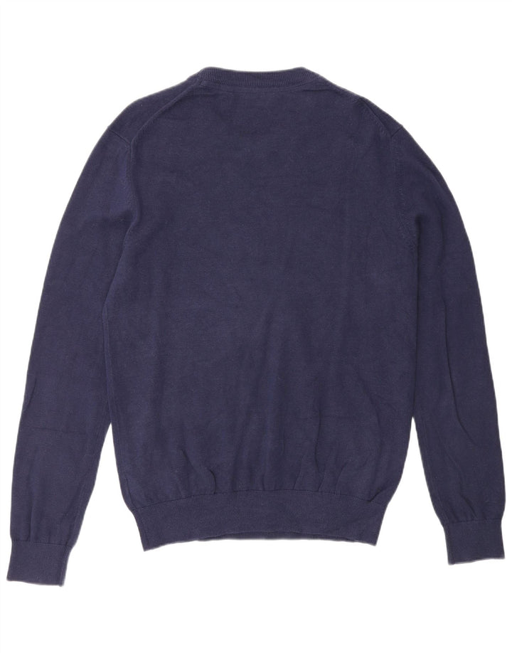 Izod Męski sweter z okrągłym dekoltem, średni granatowy, bawełniany
