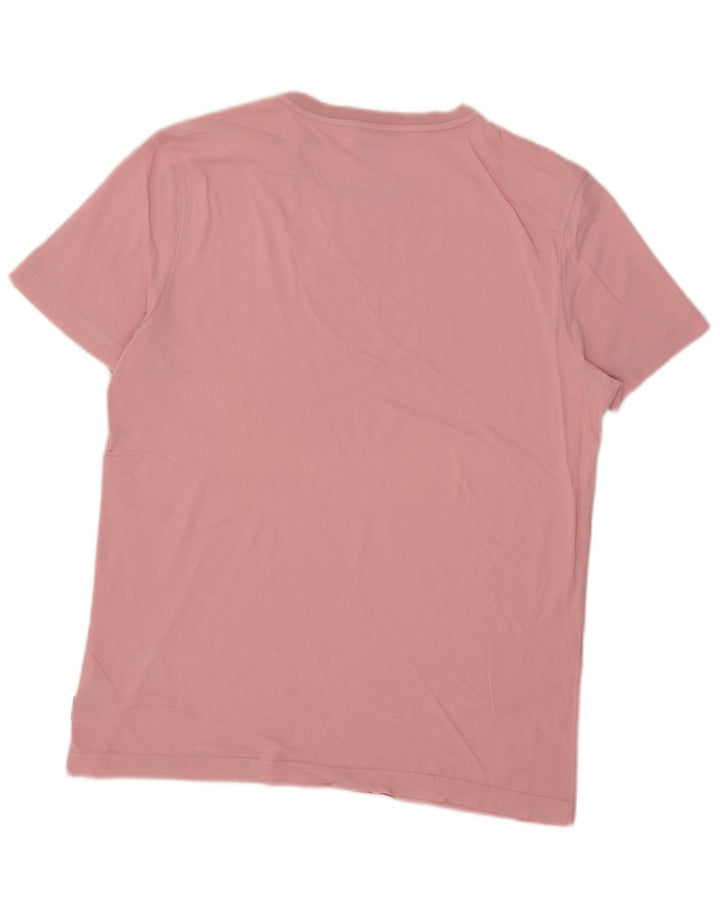 Męski T-shirt z grafiką G-Star, duży, różowy, bawełniany