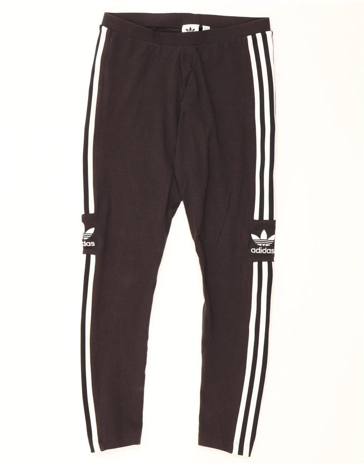 Damskie legginsy Adidas Graphic UK 12, średnie, czarne, bawełniane