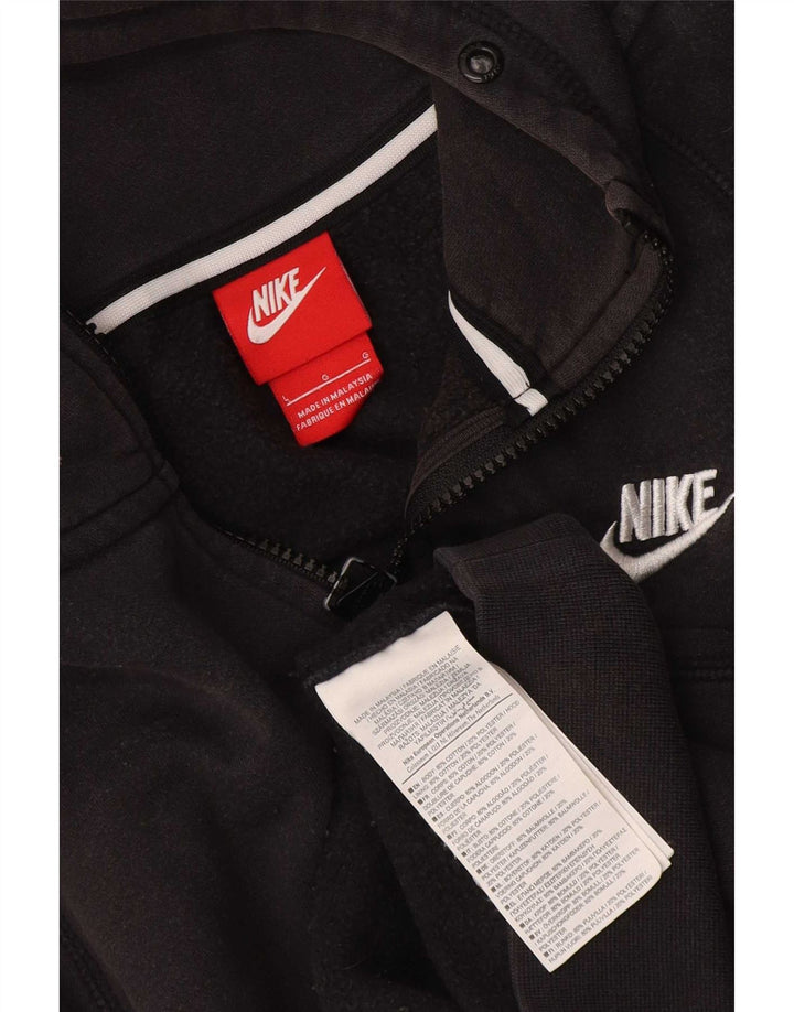 Męski sweter z kapturem i zamkiem błyskawicznym Nike, duży, czarny, bawełniany