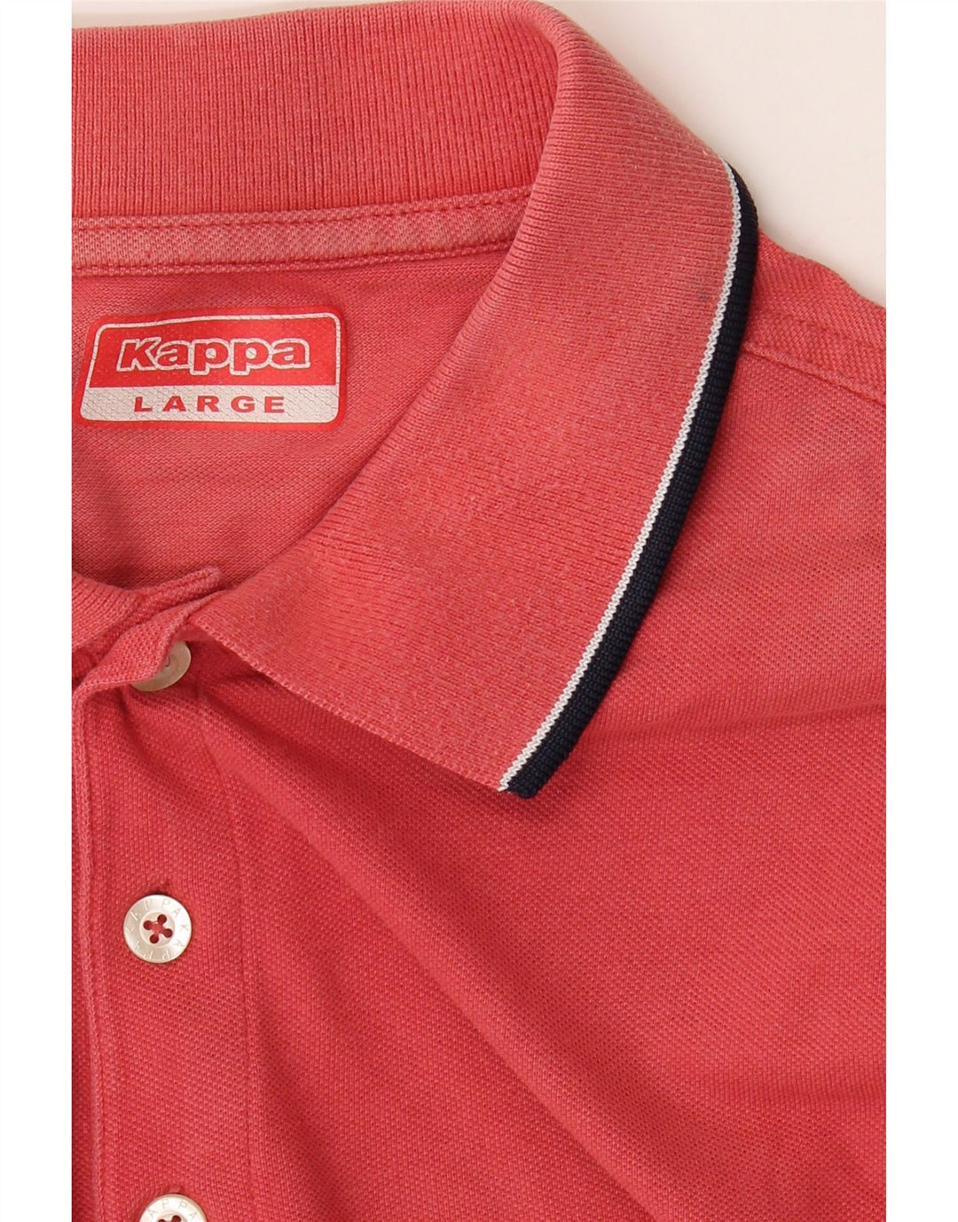 KAPPA Mens Polo Shirt Large Red Cotton Vintage Kappa and Second-Hand Kappa from Messina Hembry 