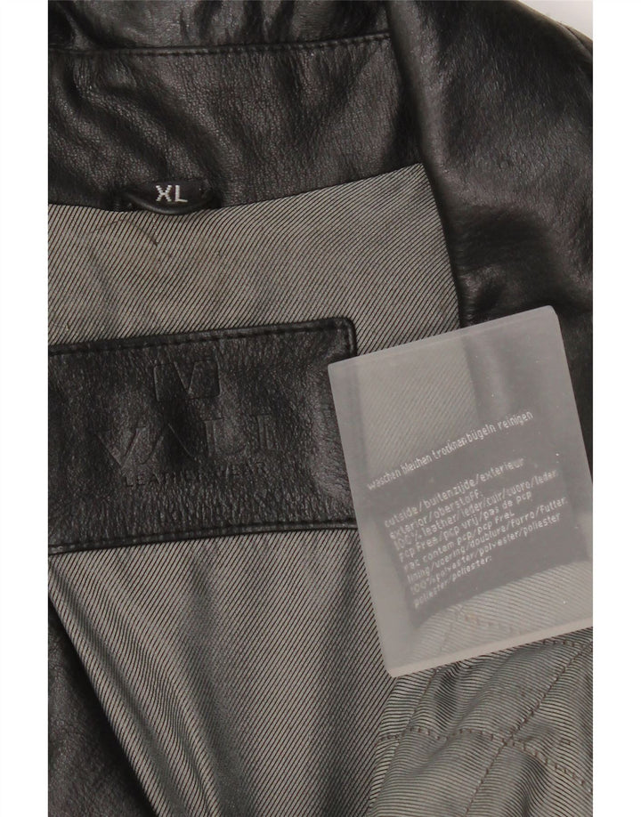 Vintage męska skórzana kurtka UK 42 XL czarna skóra