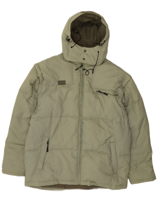 Męska ocieplana kurtka z kapturem Fila UK 44 2XL Zielony poliamid