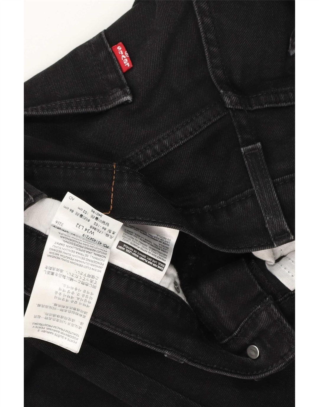 Męskie jeansy slim fit Levi's W34 L32 Czarna bawełna