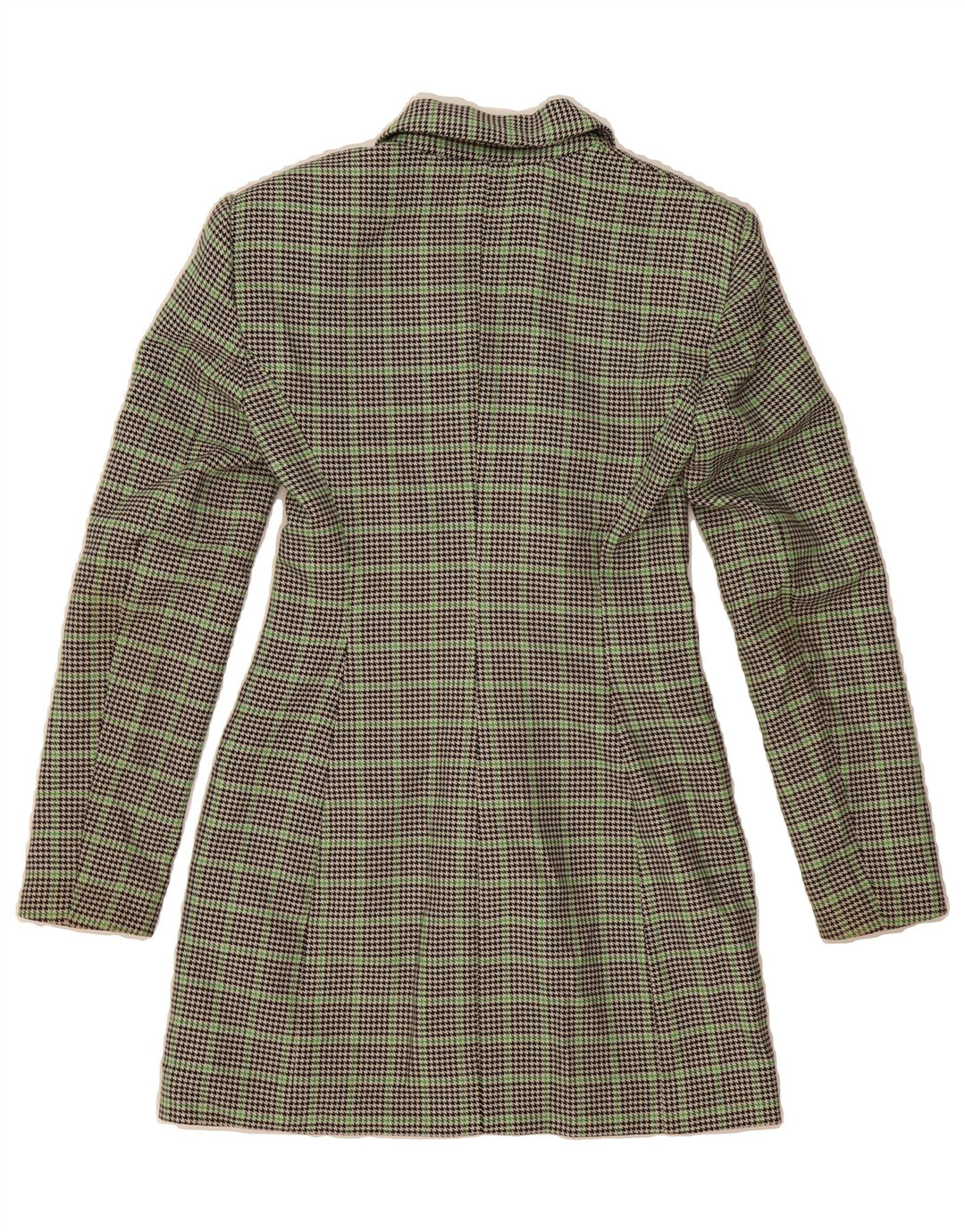 ZARA Womens Blazer Jacket UK 10 Small Grey Houndstooth Polyester Vintage Zara and Second-Hand Zara from Messina Hembry 