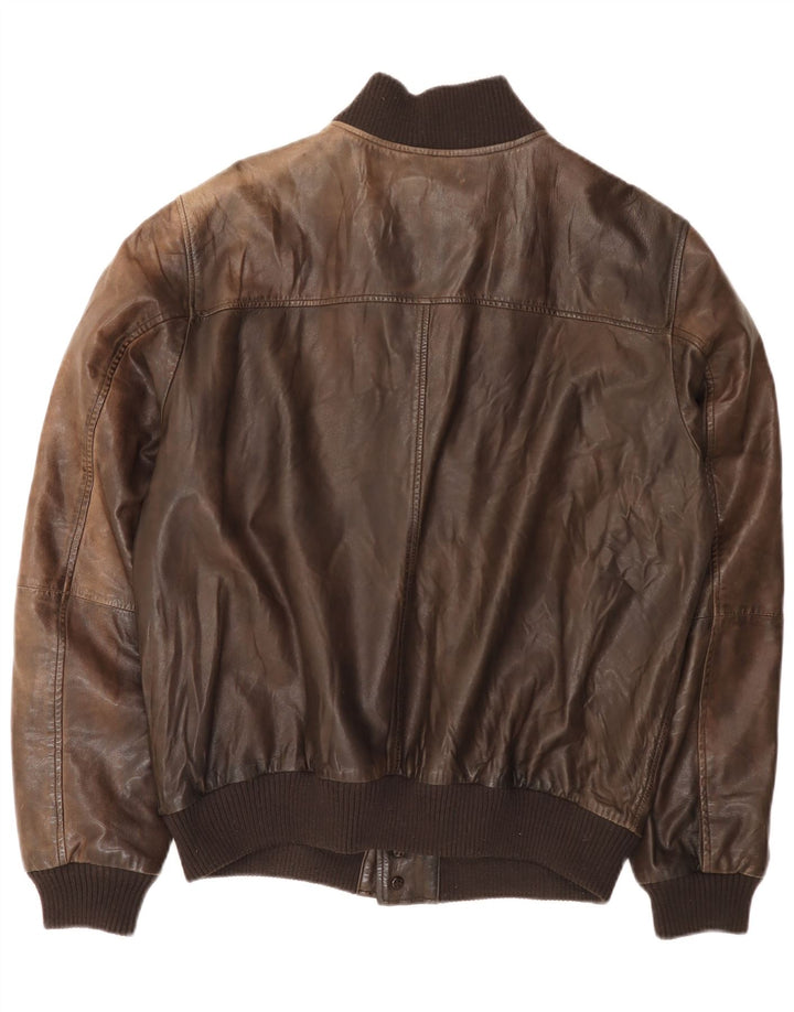 Minoronzoni 1953 Męska skórzana kurtka UK 42 XL Brązowa skóra