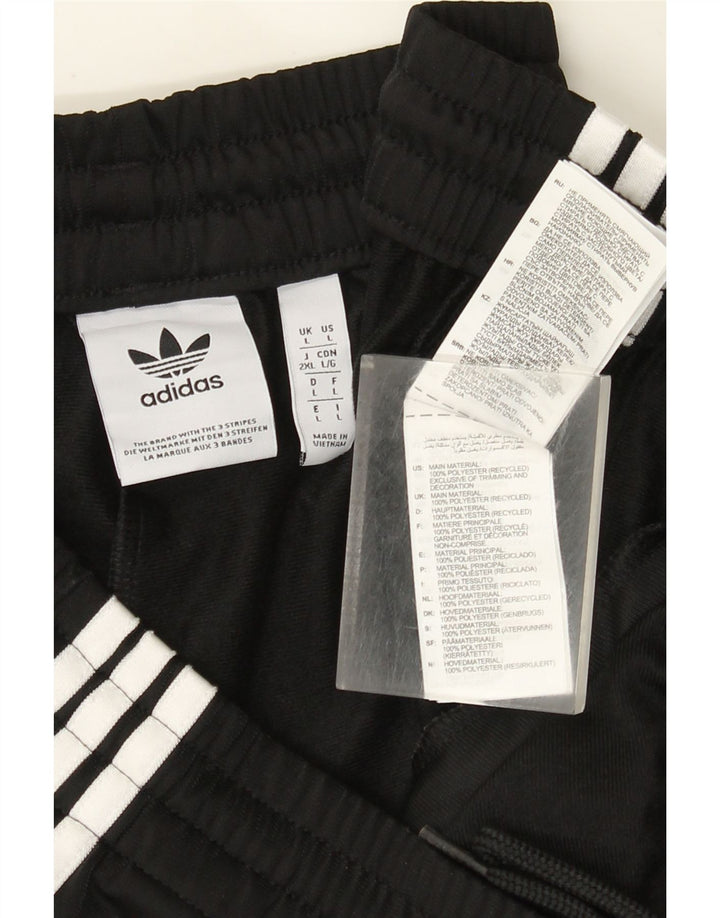 Męskie spodnie dresowe Adidas, duże, czarne, poliestrowe