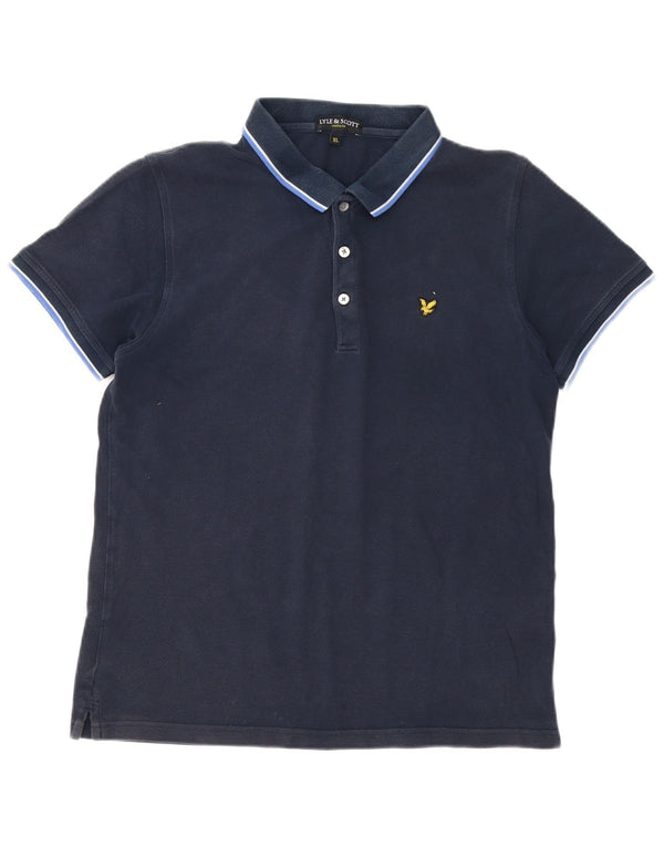 Męska koszulka polo Lyle & Scott XL, bawełniana w granatowe paski