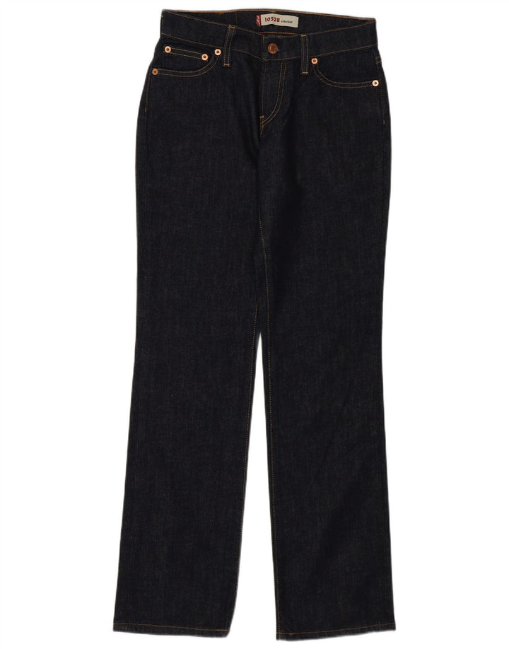 Damskie dżinsy Levi's 528 Straight W27 L30 Granatowa bawełna