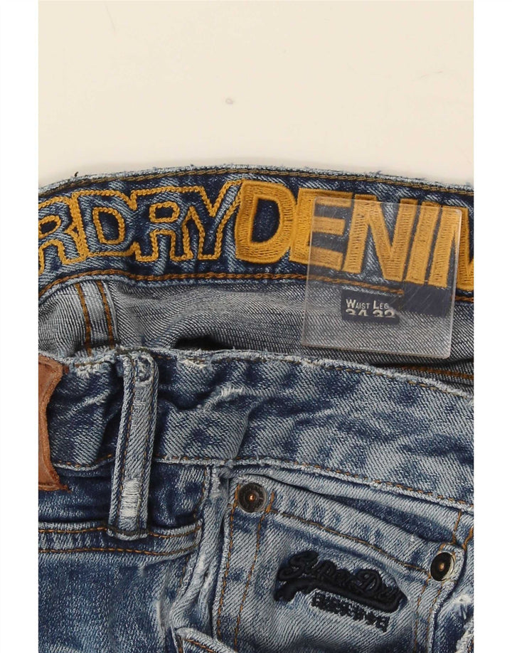 Męskie proste dżinsy Superdry W34 L29 Niebieskie, bawełniane