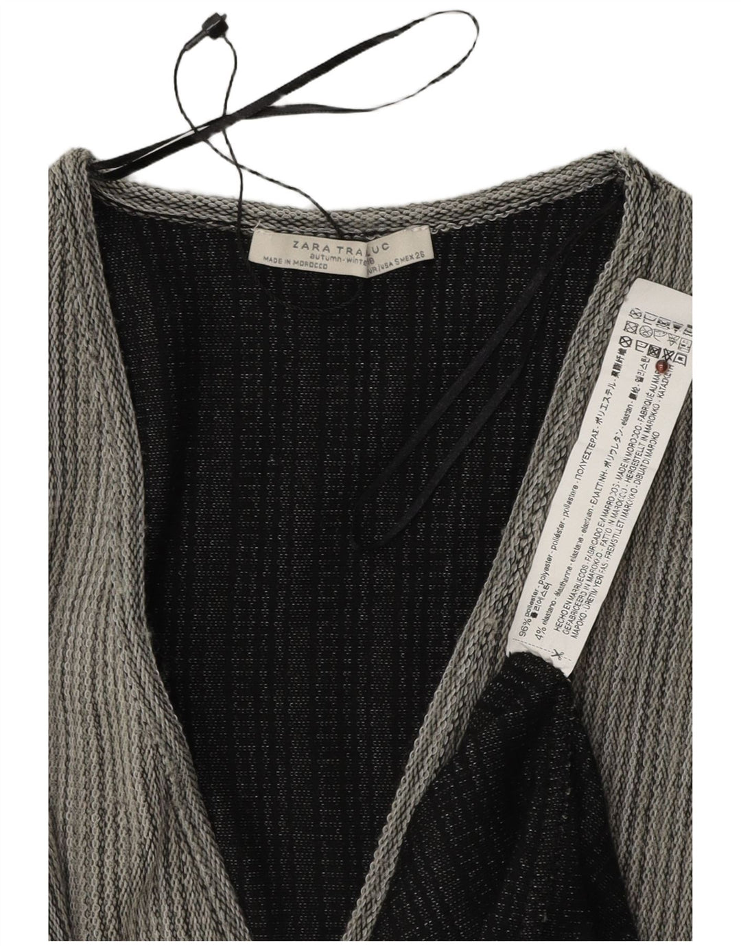 Damska sukienka Maxi Oversize Zara typu shift UK 10 w małe szare paski z poliestru