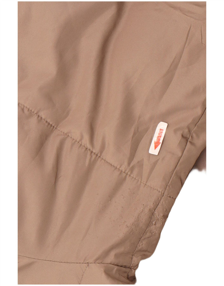 Damski płaszcz z kapturem, oversize, wyściełany Zara UK 18 XL, brązowy poliester