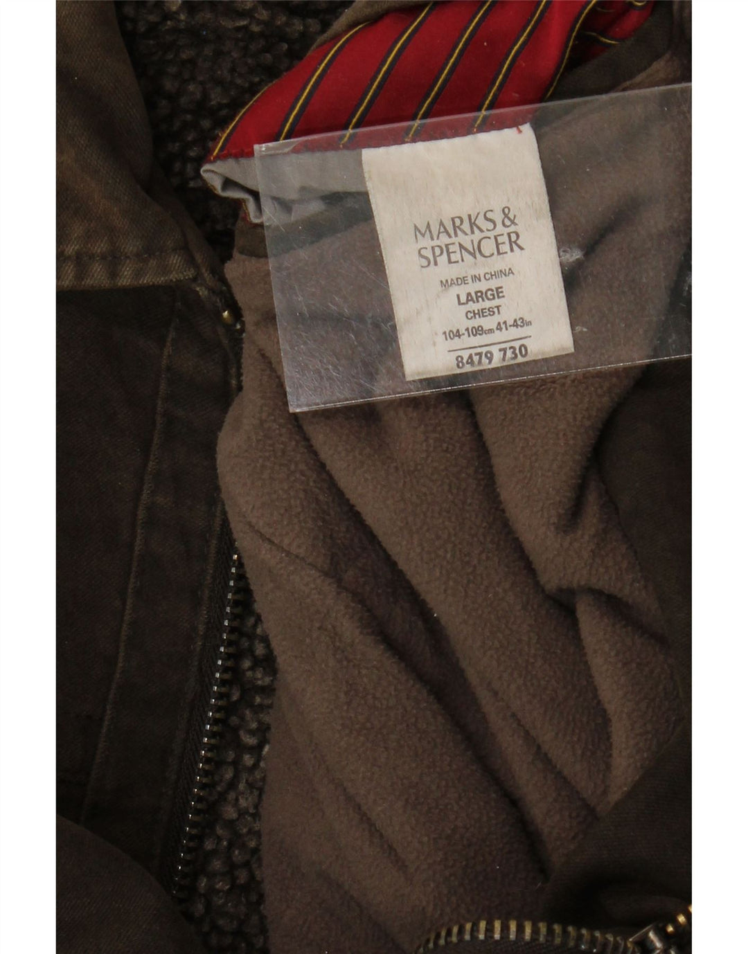 Męska kurtka bomber Marks & Spencer UK 40, duża, brązowa, bawełniana