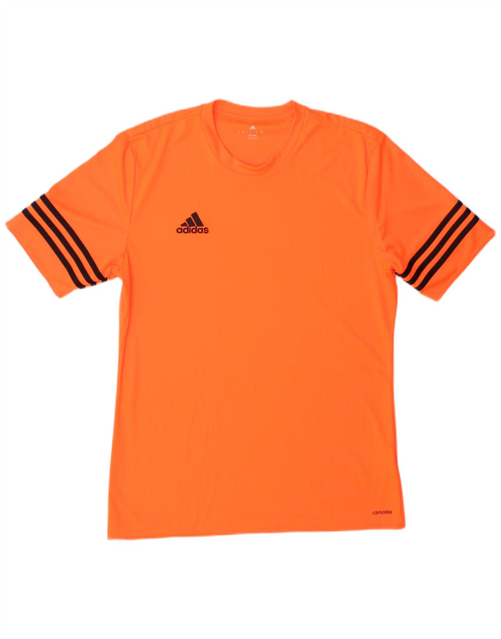 Adidas Męska koszulka Climalite Top, średni pomarańczowy poliester