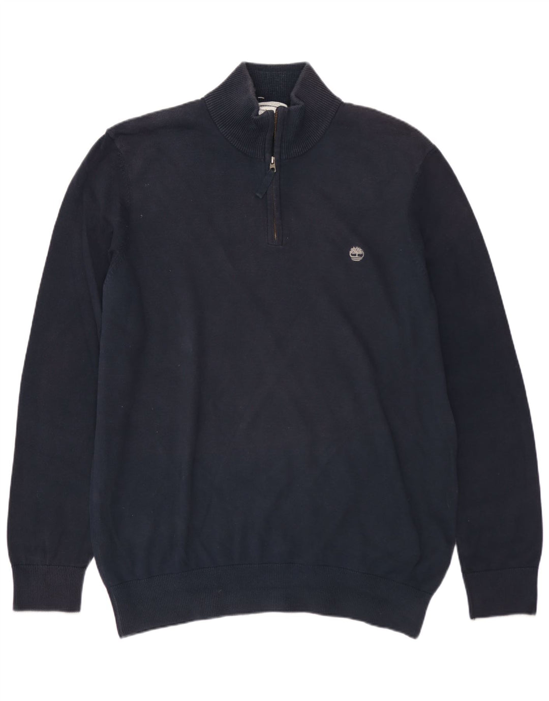 TIMBERLAND Męski sweter zapinany na zamek, duży, granatowy, bawełniany