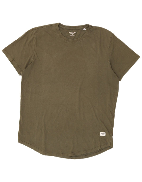T-shirt męski Jack & Jones, bawełniany, XL, khaki