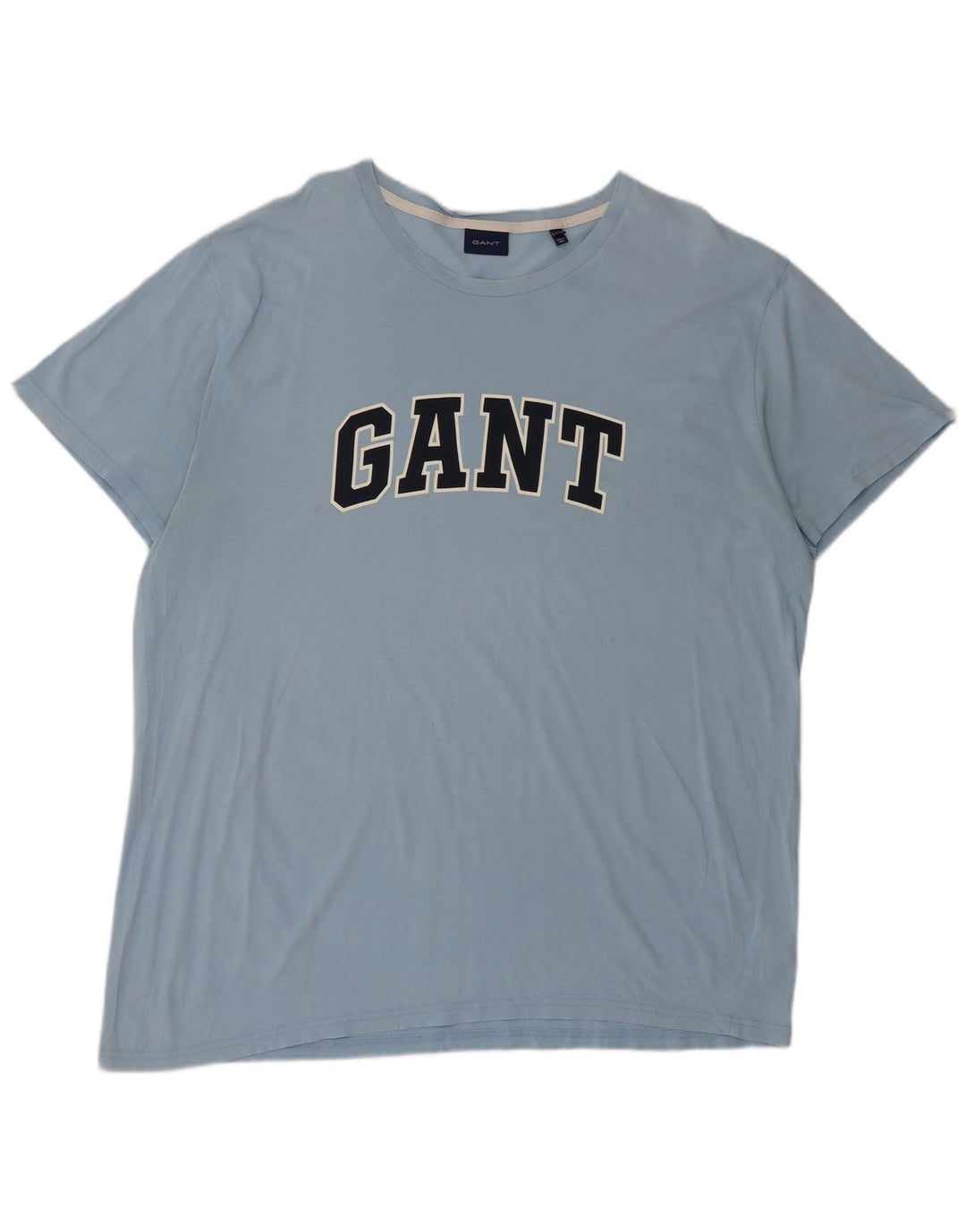 Męski T-shirt z grafiką Gant, 3XL, niebieska bawełna