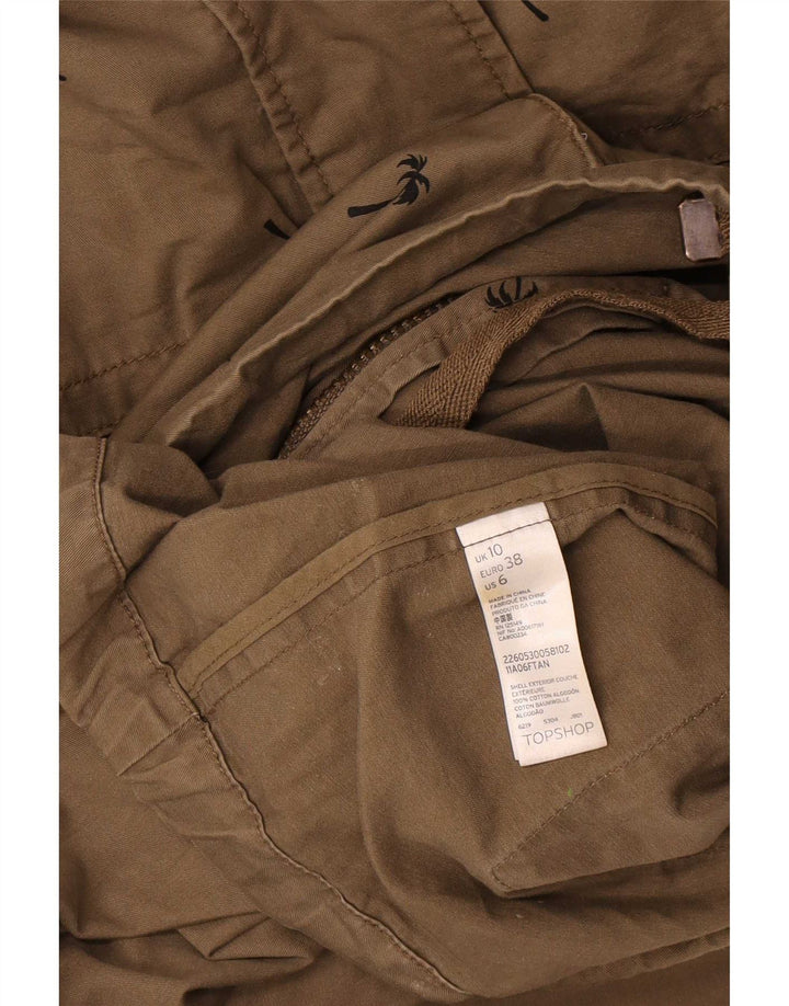 Damska kurtka typu oversize z abstrakcyjnym wzorem Topshop UK 10, mała khaki
