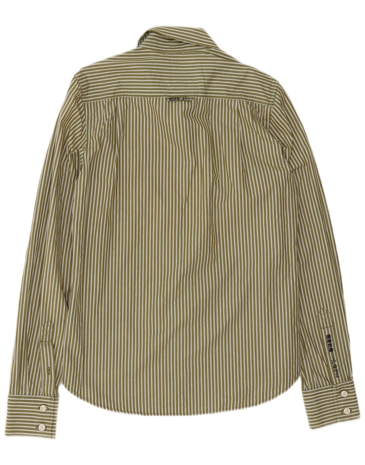 SUPERDRY Koszula męska, bawełniana w paski w kolorze khaki