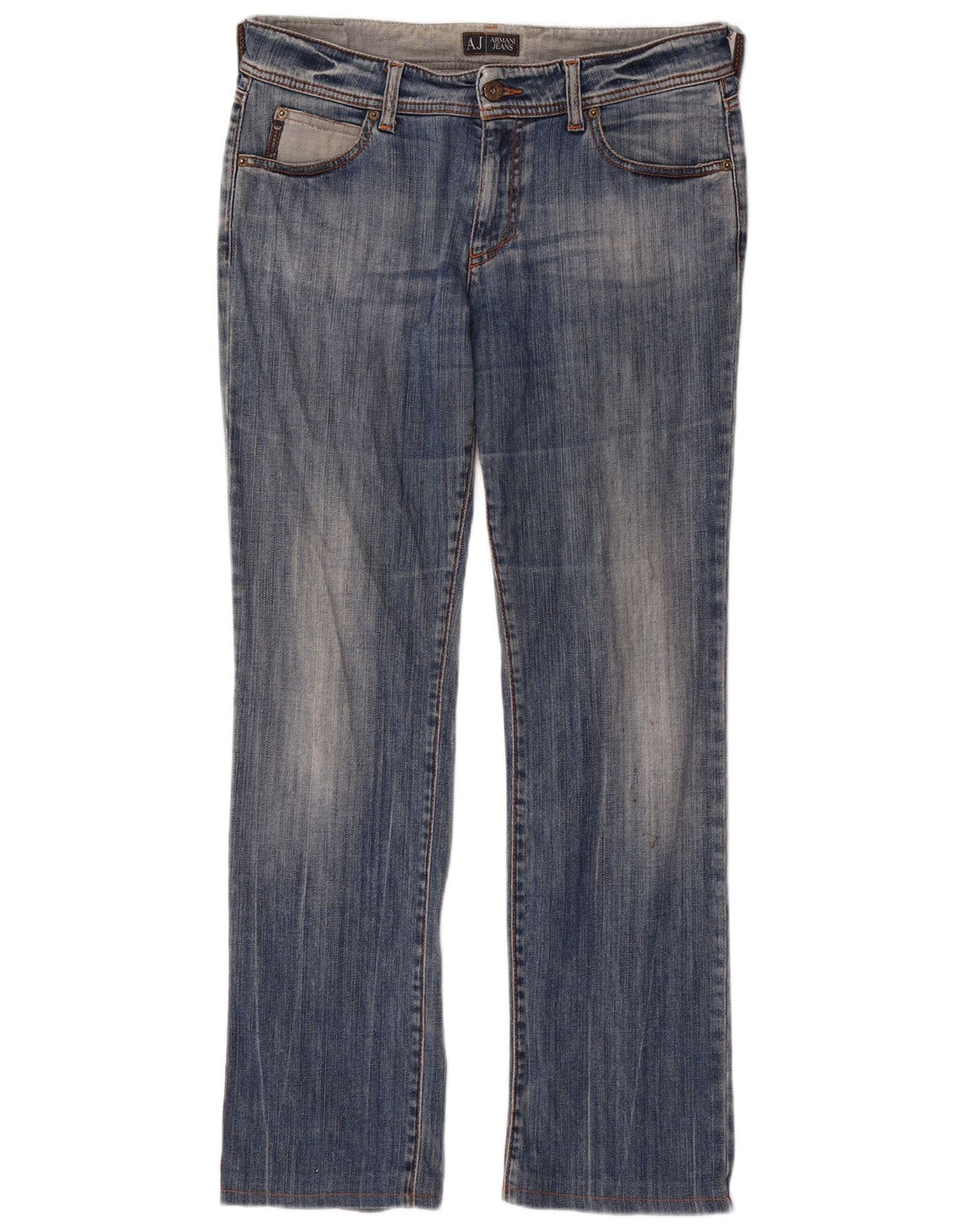Damskie jeansy Bootcut Armani W29 L29 Niebieskie bawełniane