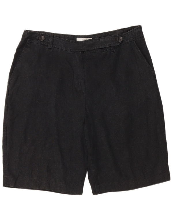 Damskie szorty Marks & Spencer UK 16 Large W34, czarne lniane