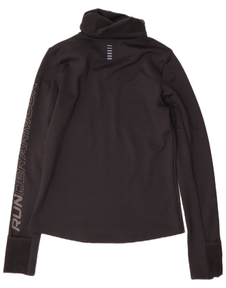 Damski top Under Armour Cold Gear Graphic z długim rękawem, UK 10, mały, czarny