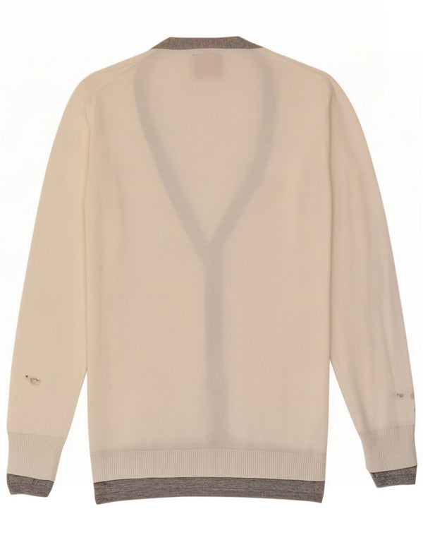 Sun68 Damski sweter kardigan UK 14 Large White Cotton