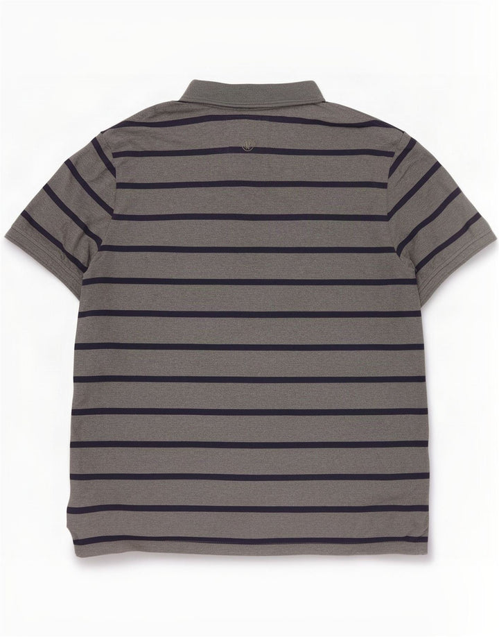 Męska koszulka polo Fat Face XL, szara, bawełniana w paski