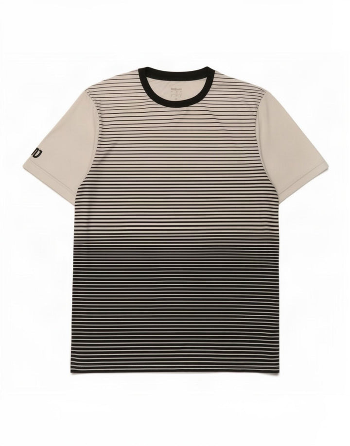 T-shirt męski Wilson, duży, poliester w białe paski
