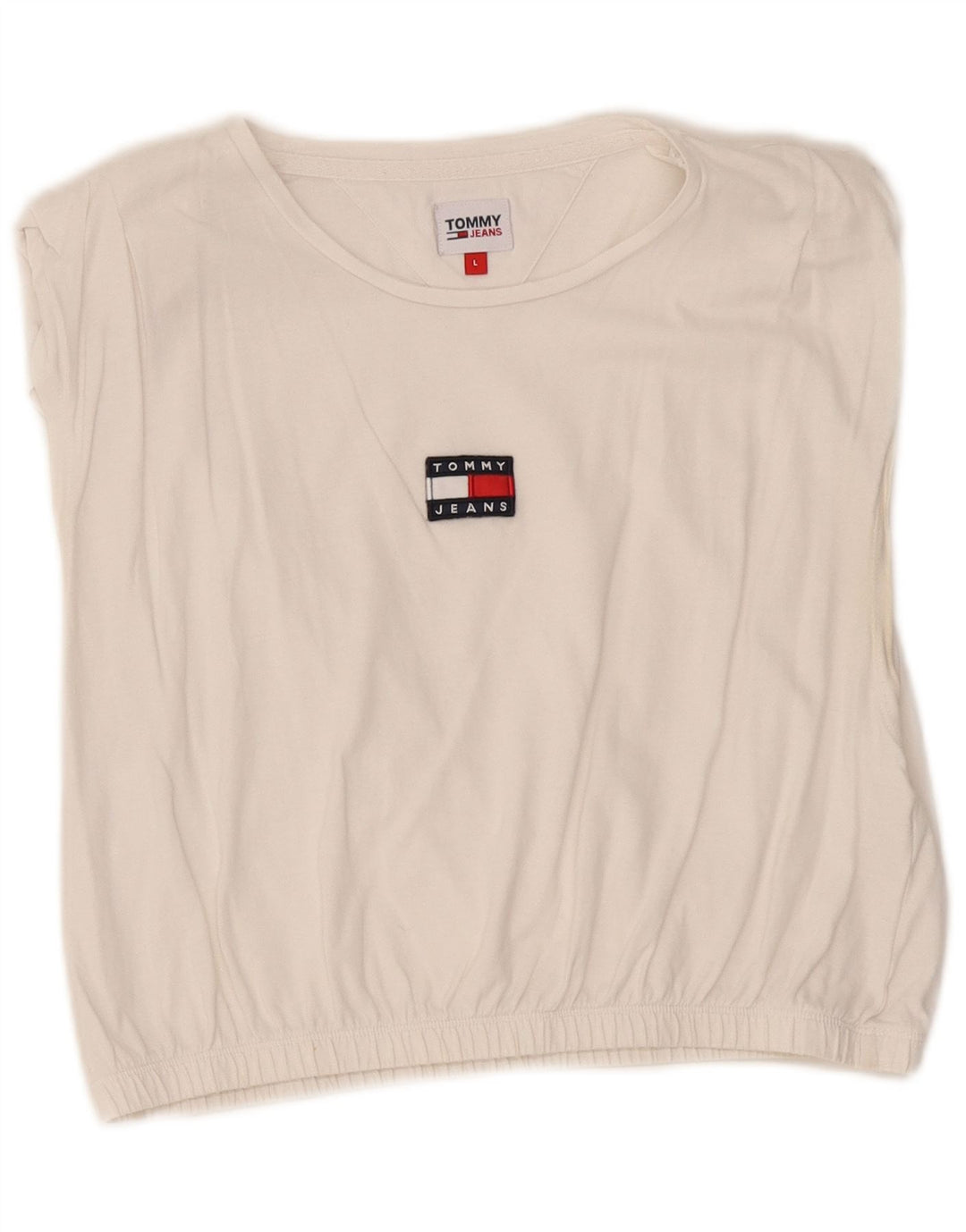 Damska kamizelka krótka Tommy Hilfiger UK 14, duża, biała
