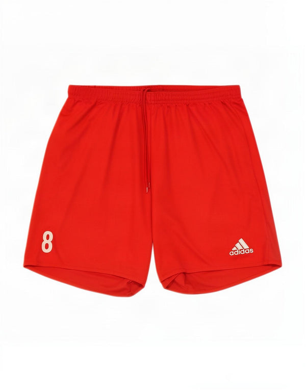 Męskie spodenki sportowe Adidas Climalite, duże, czerwone, poliestrowe