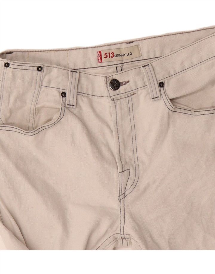 LEVI'S Mens 513 Skinny Jeans W36 L35 White Vintage Levi's and Second-Hand Levi's from Messina Hembry 