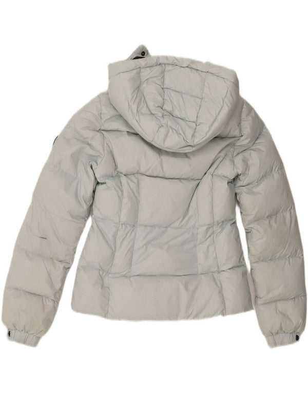 Damska wyściełana kurtka z kapturem Superdry UK 8, mały, niebieski nylon