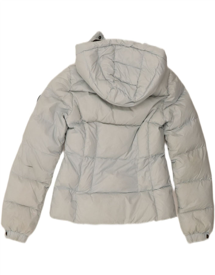 Damska wyściełana kurtka z kapturem Superdry UK 8, mały, niebieski nylon