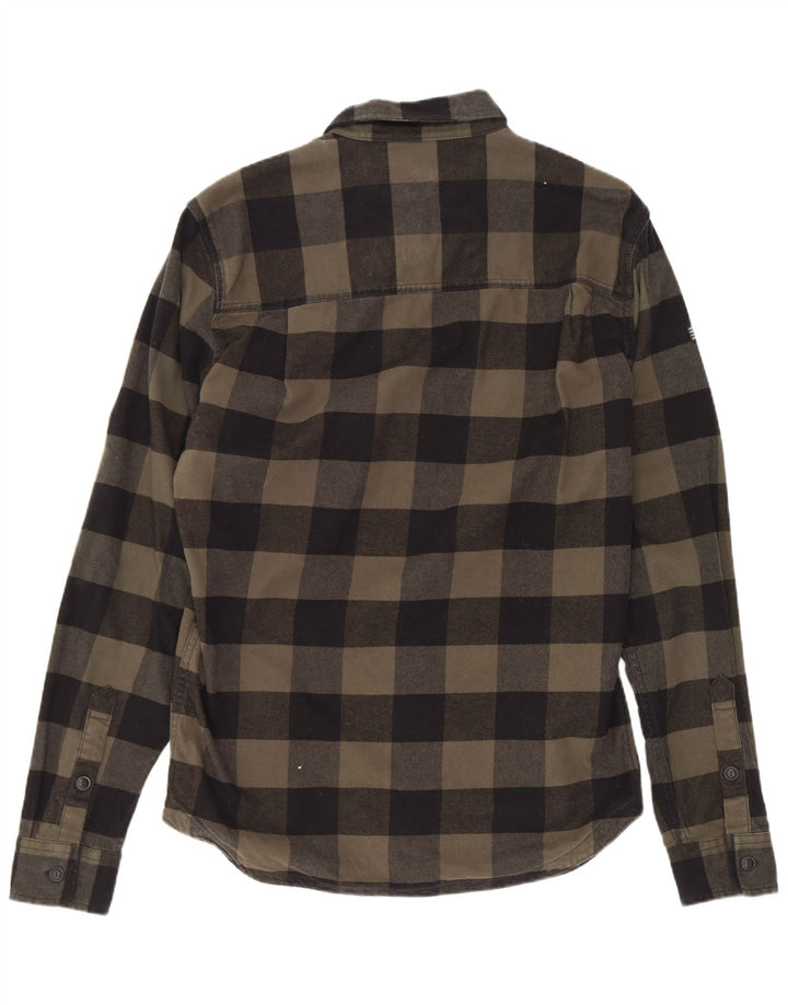 Męska koszula flanelowa Superdry Lumberjack, średnia, bawełniana kratka khaki