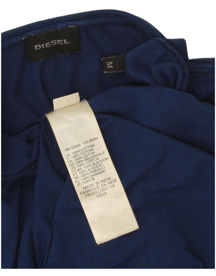 T-shirt męski Diesel, średni, granatowy, bawełniany