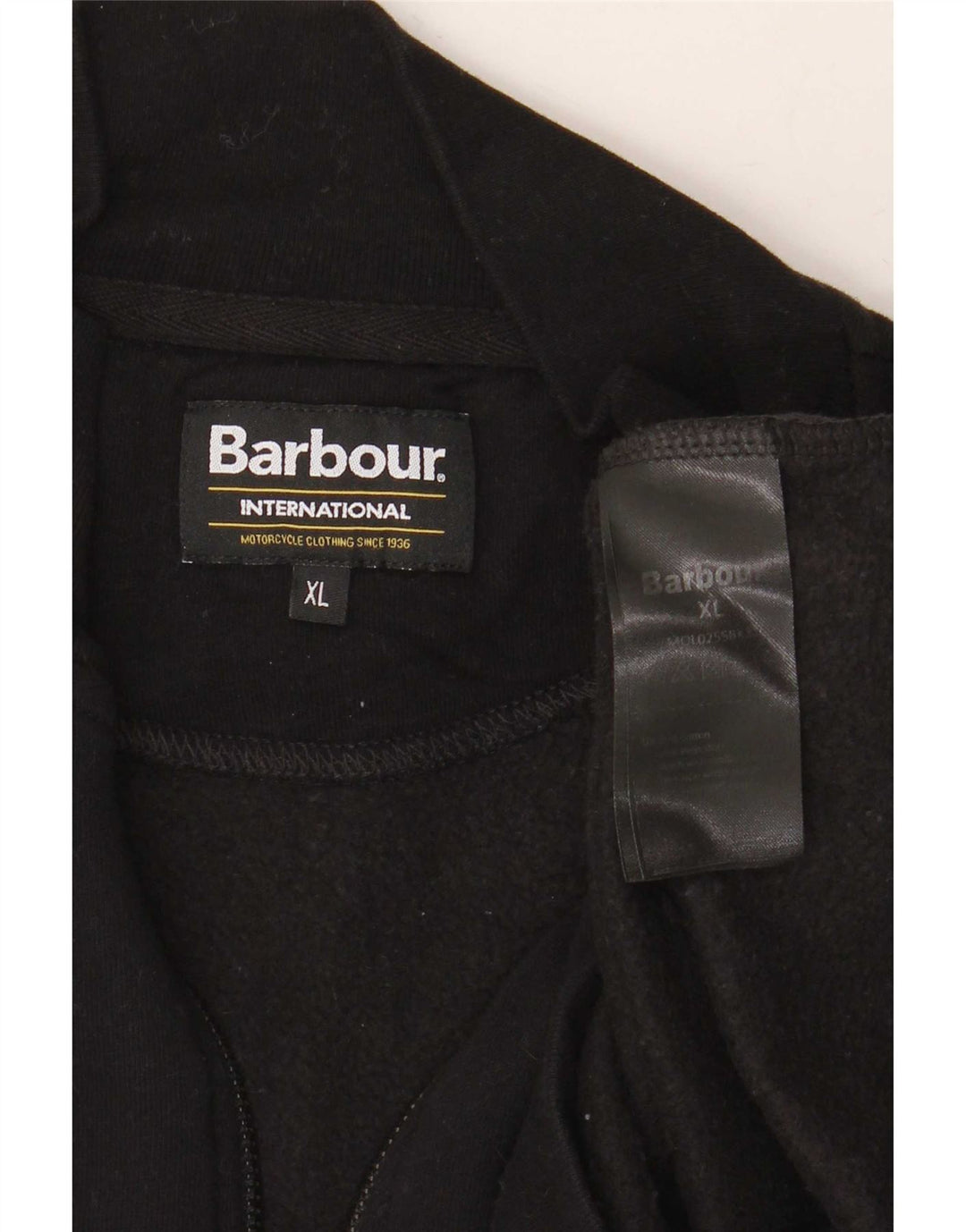 Męska bluza z zamkiem błyskawicznym Barbour XL, czarna, bawełniana