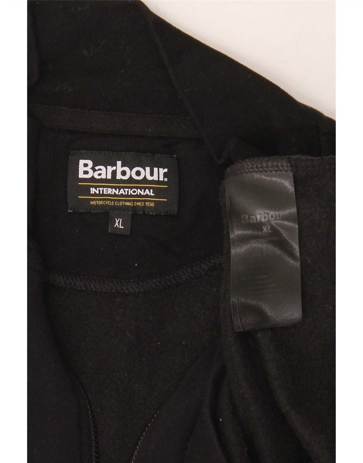 Męska bluza z zamkiem błyskawicznym Barbour XL, czarna, bawełniana