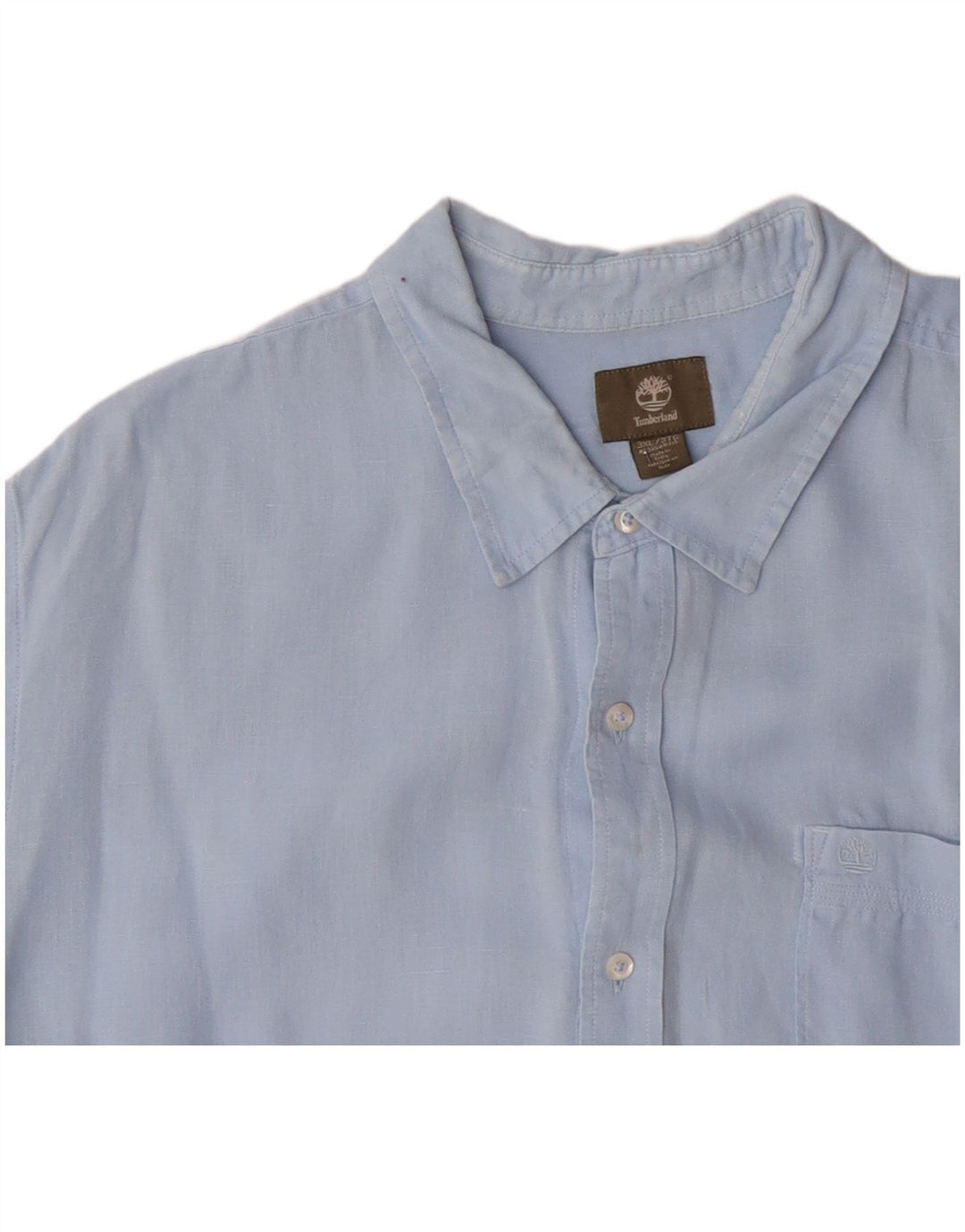 Męska koszula z krótkim rękawem TIMBERLAND o regularnym kroju 3XL niebieska