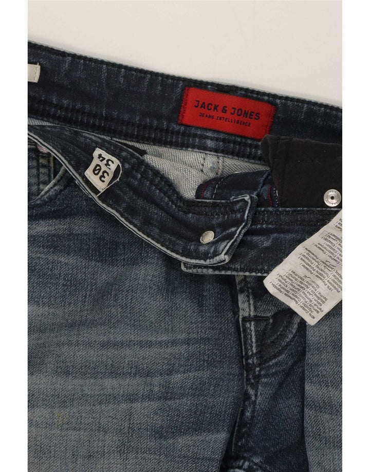 Męskie jeansy Jack & Jones GLENN w trudnej sytuacji W30 L32, niebieska bawełna